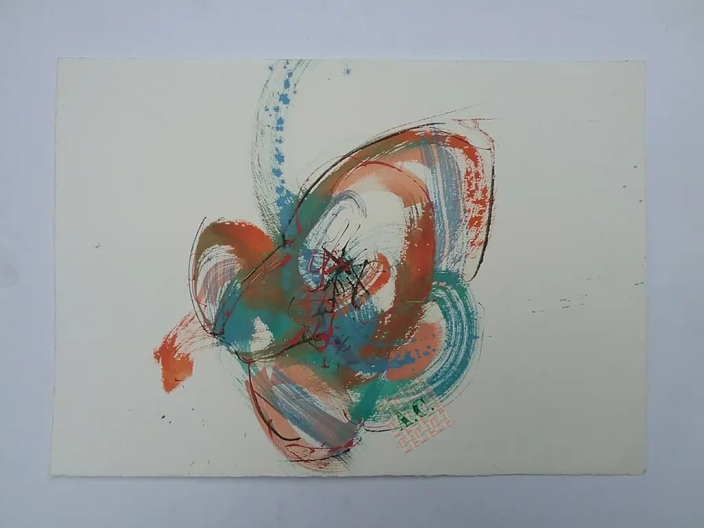 Vibrant Whirls: An Abstract Expression of Color and Texture