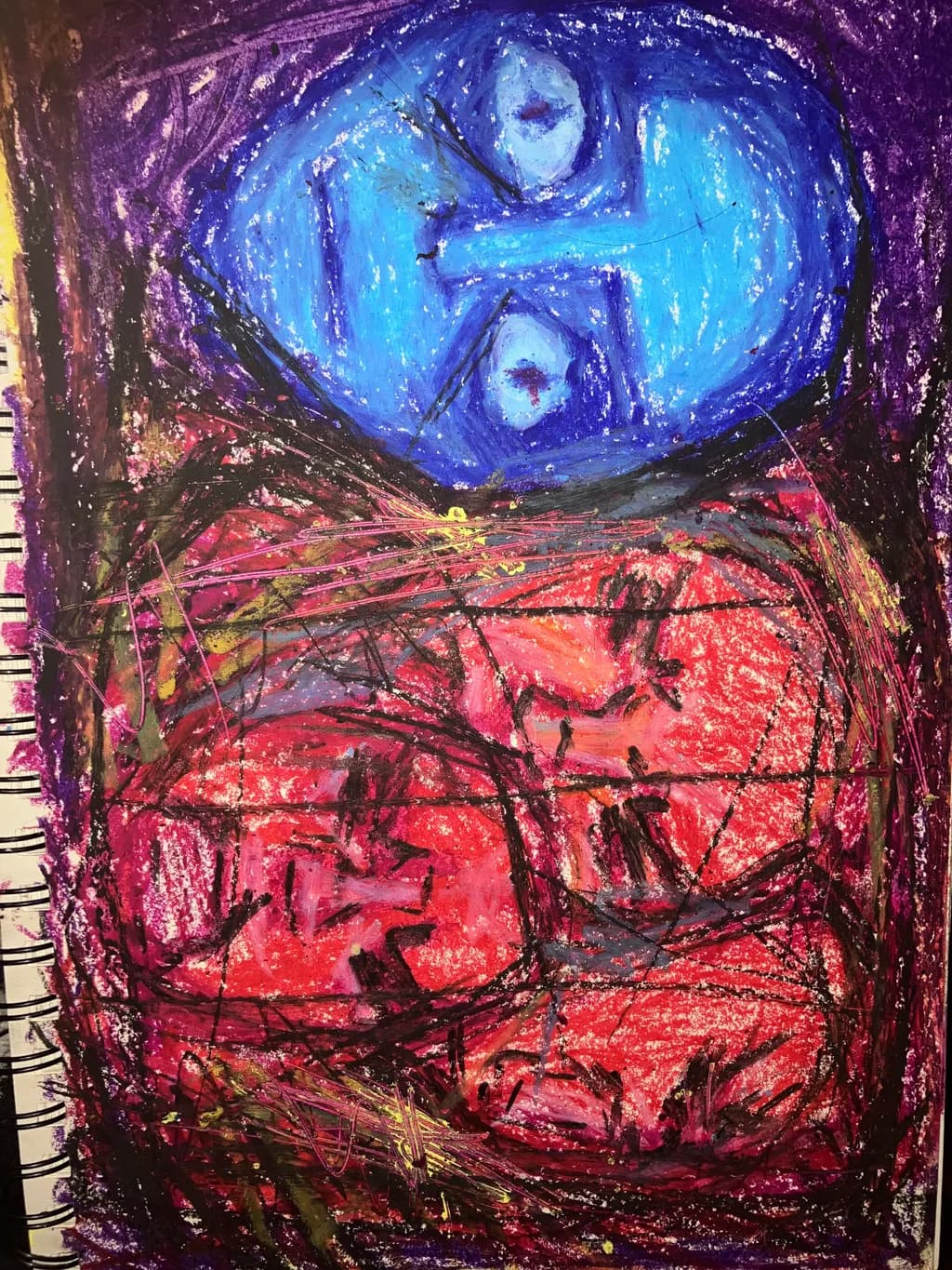 Vibrant Duality: A Dance of Color and Emotion