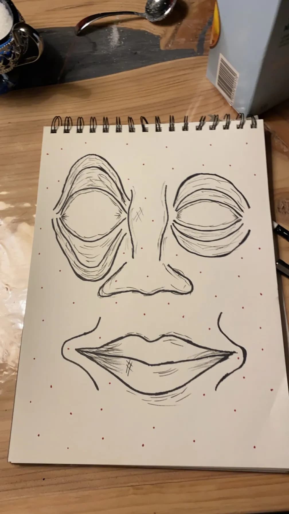 Whispers of Expression: A Minimalist Face Study in Ink