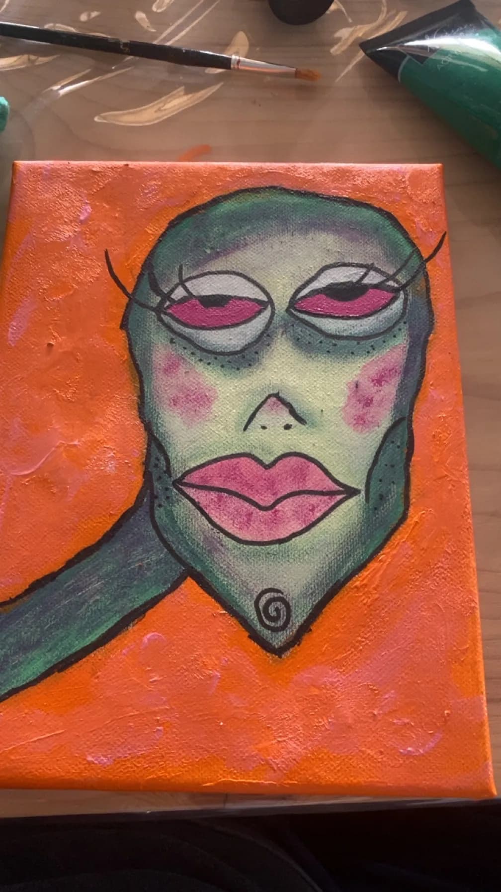 Whimsical Portrait of Colorful Expression: An Abstract Journey Through Emotion