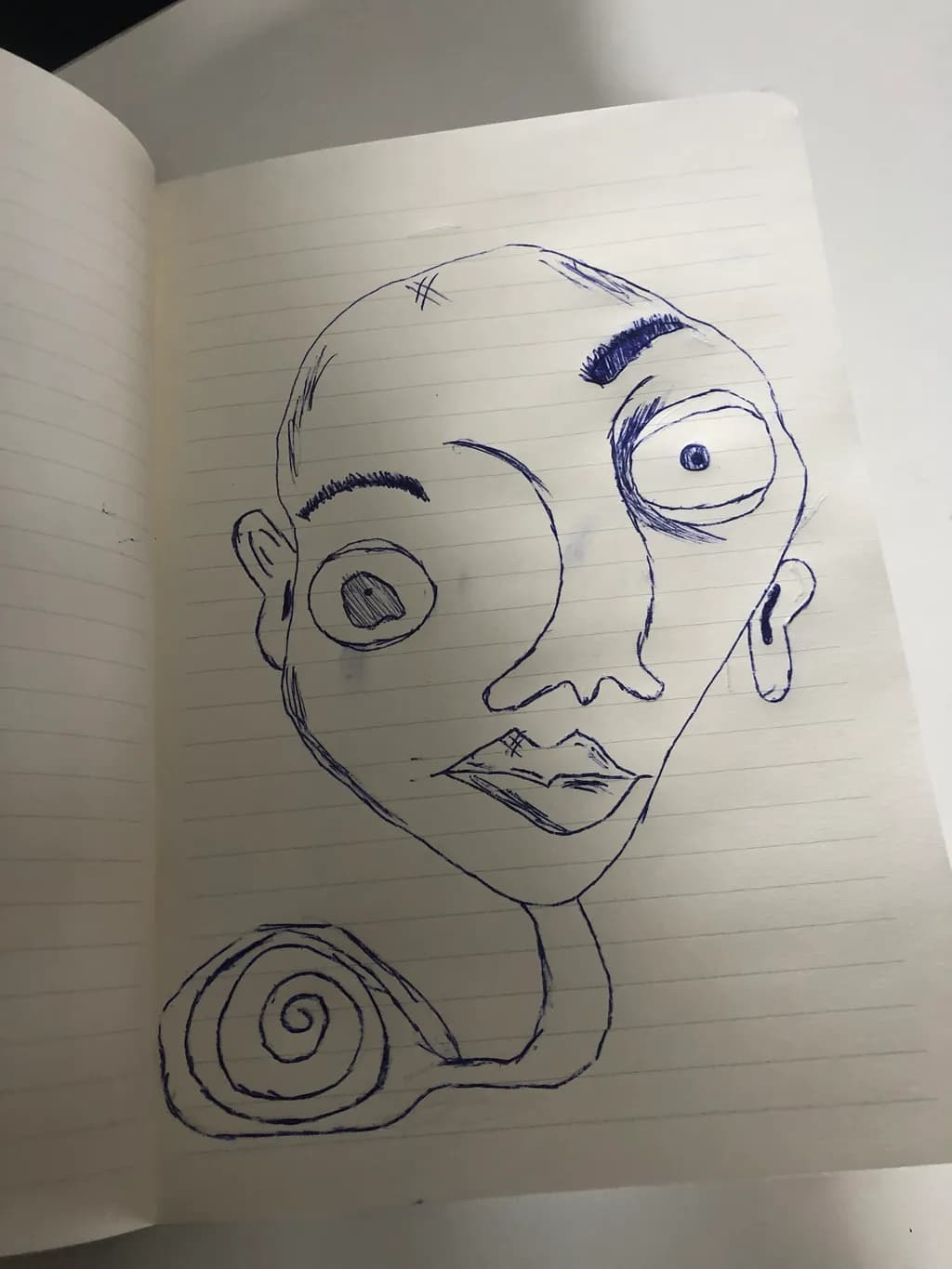 Whimsical Portrait: The Surreal Journey of a Spiraled Soul
