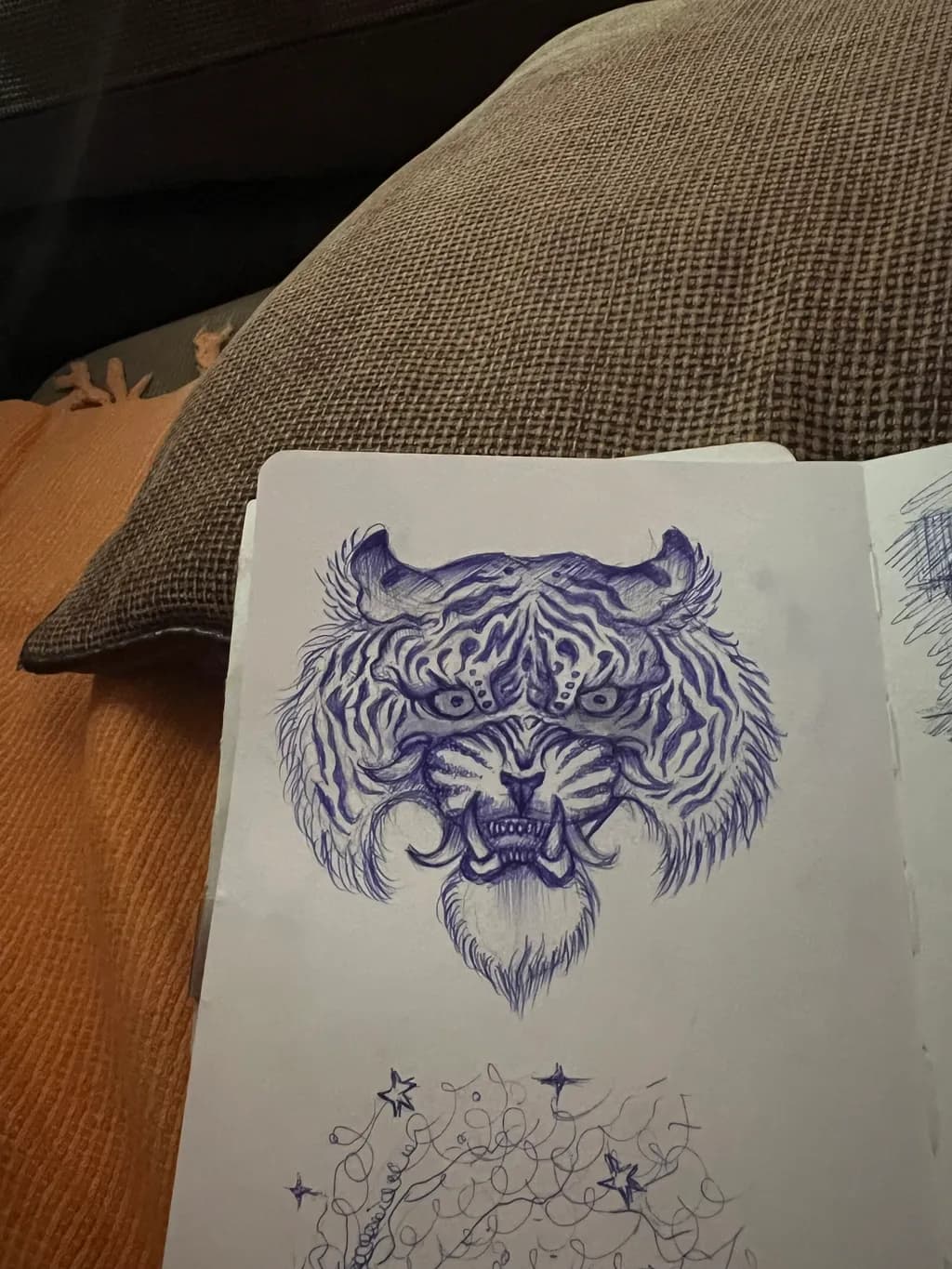 Fierce Majesty: The Blue Tiger's Gaze