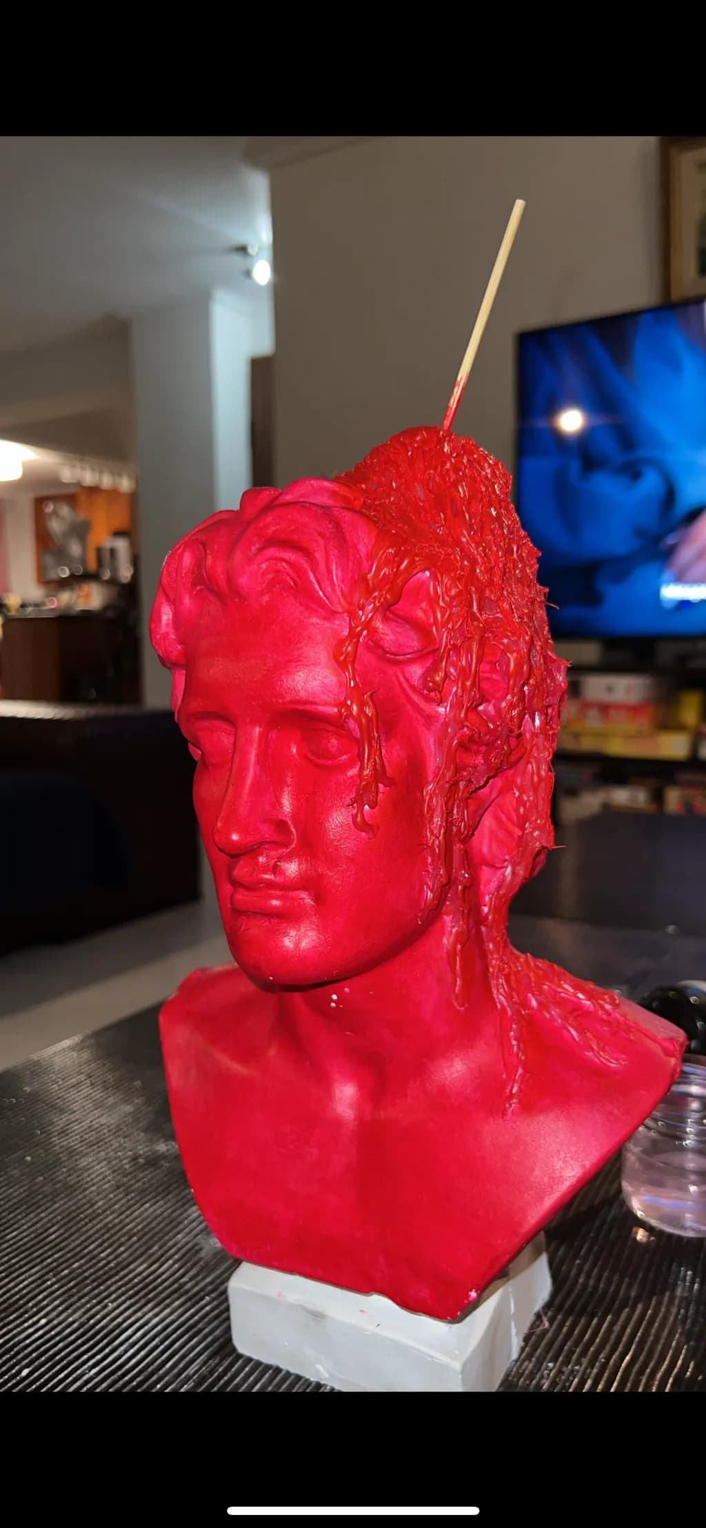 Crimson Reverie: An Abstract Modern Sculpture of Timeless Elegance