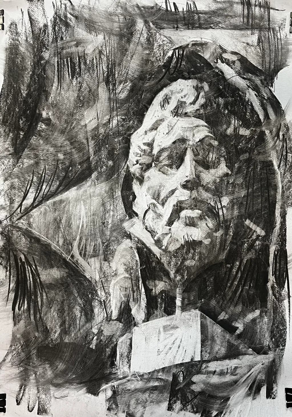 Ethereal Echoes: A Monochrome Tribute to Ancient Wisdom