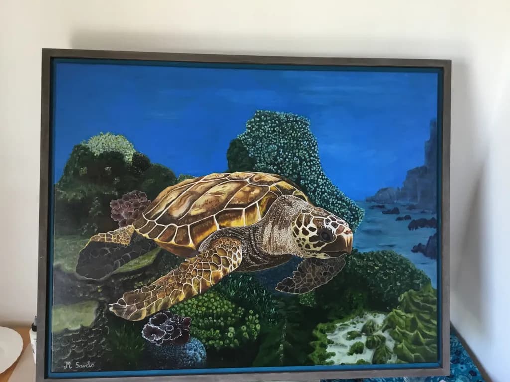 Serene Sea Turtle: A Vibrant Underwater Journey Through Coral Reefs