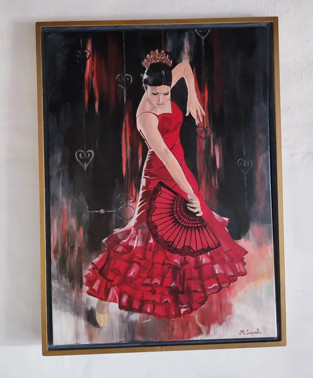 Flamenco Passion: A Dance of Red and Heartstrings