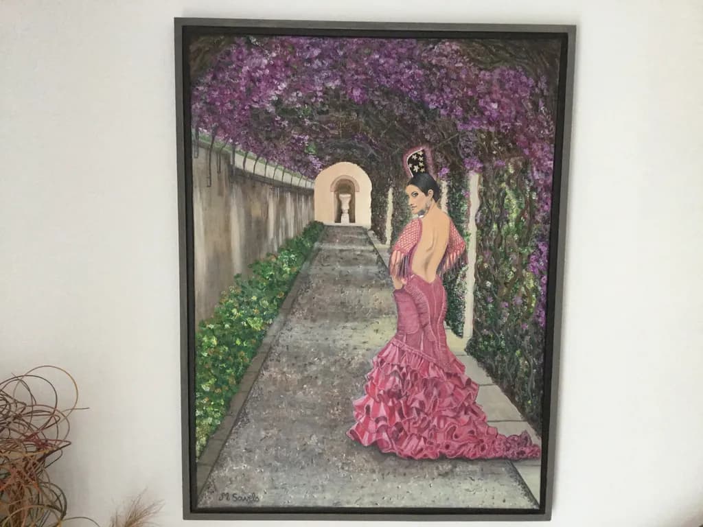 Whispers of Elegance: A Dancer's Journey Through a Floral Archway