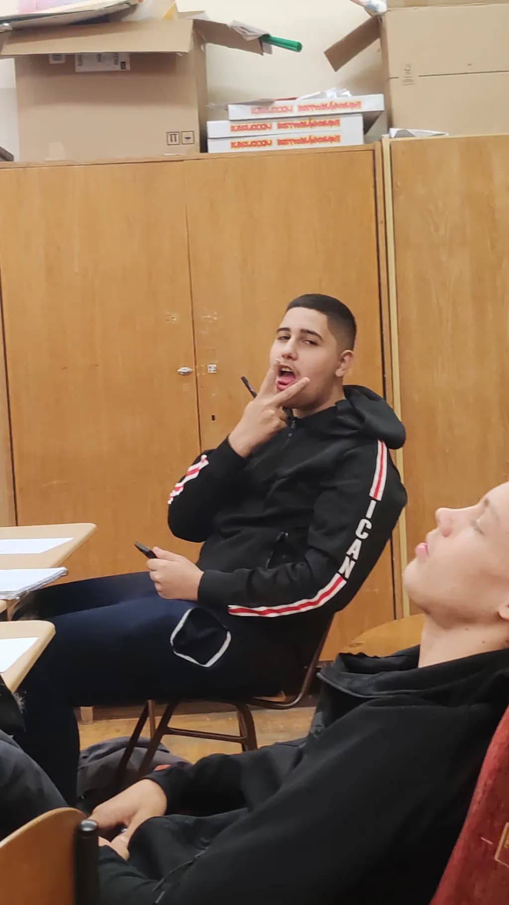 Classroom Moments: A Study in Youthful Expression and Relaxation