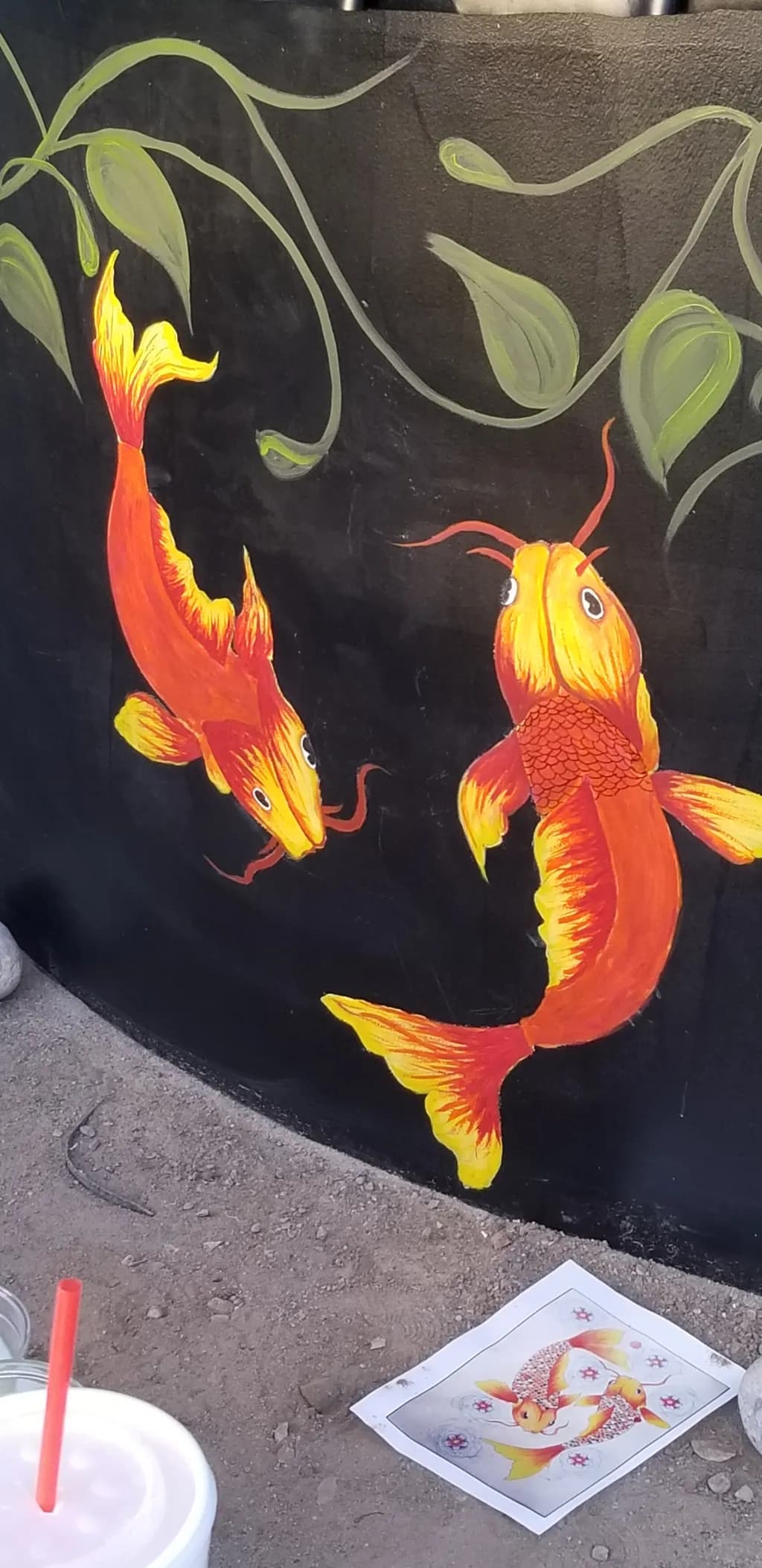 Vibrant Koi Dance: A Colorful Underwater Symphony
