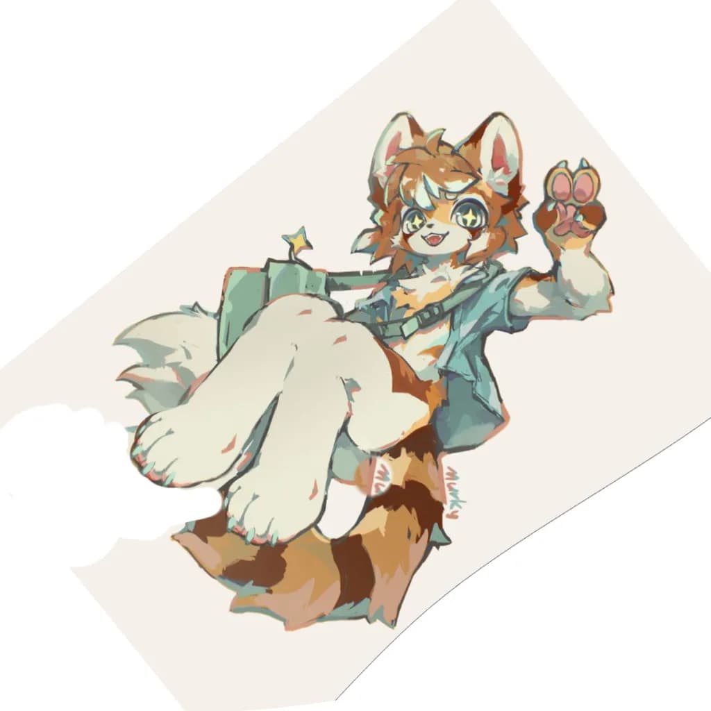 Whimsical Furry Adventure: A Playful Character in Motion