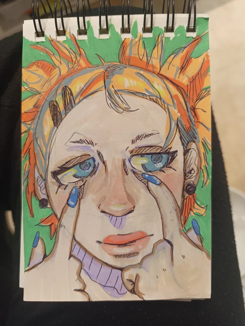 Vivid Emotions: A Portrait of Self-Expression and Identity