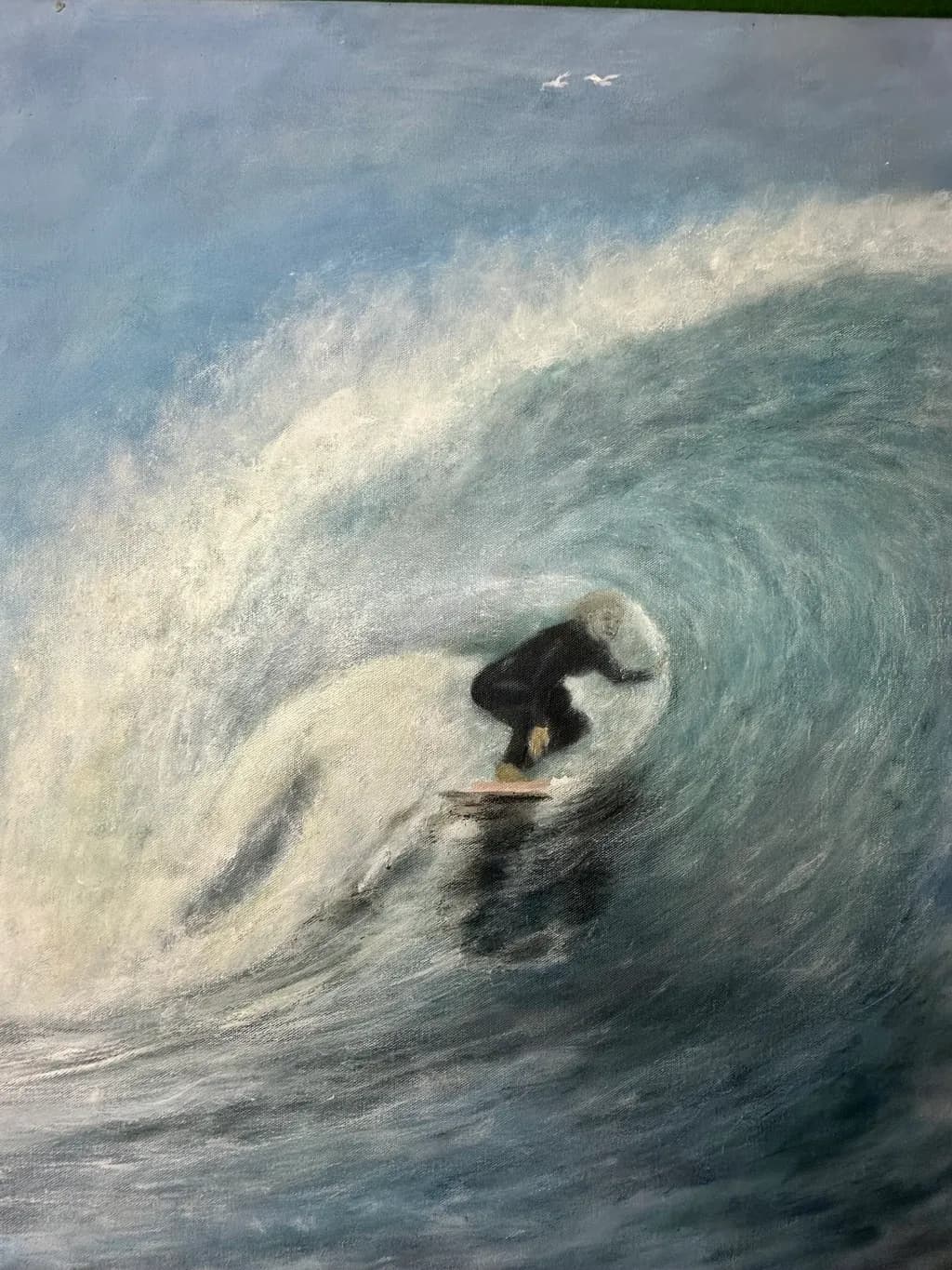 Dynamic Ocean Dance: A Surfer's Journey Through the Waves