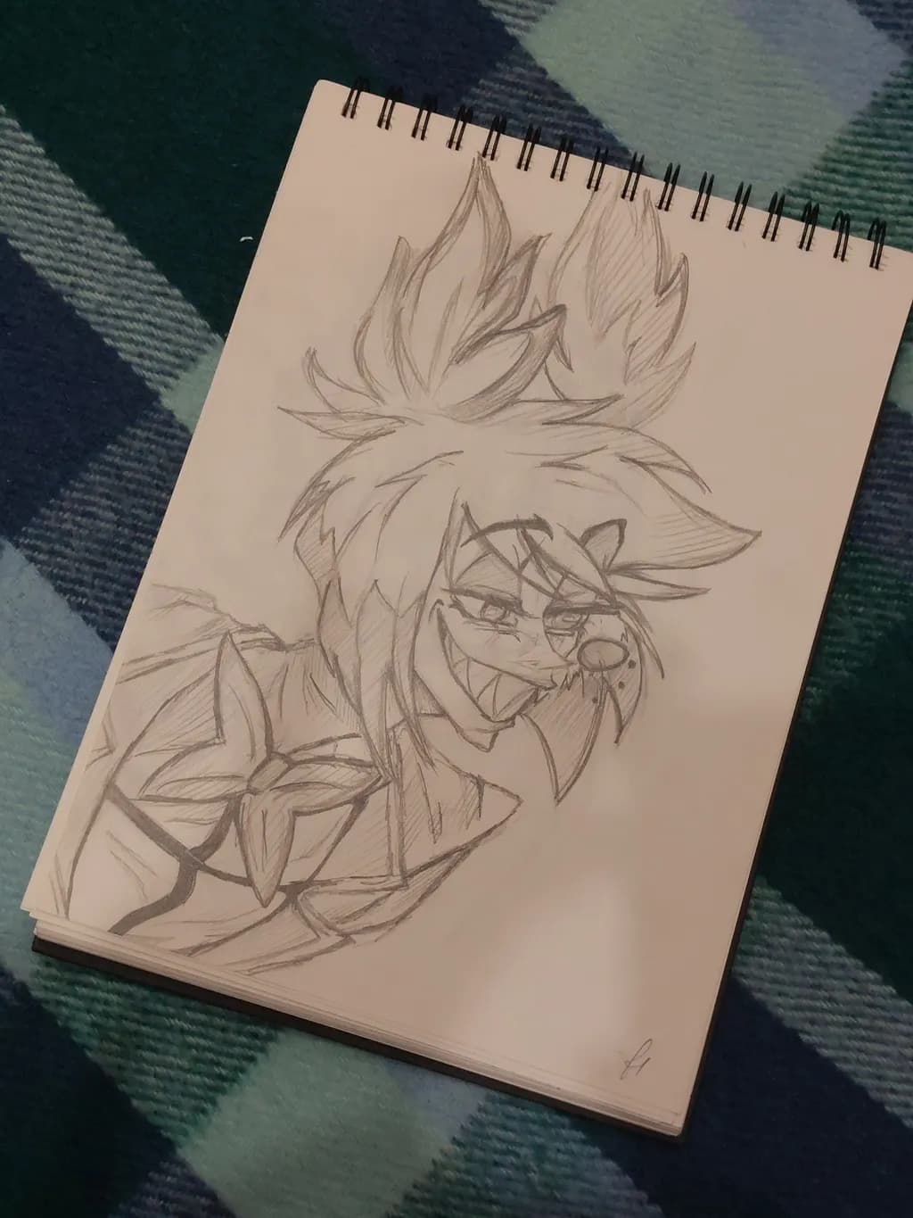 Whimsical Wildflower: A Playful Character Sketch in Pencil