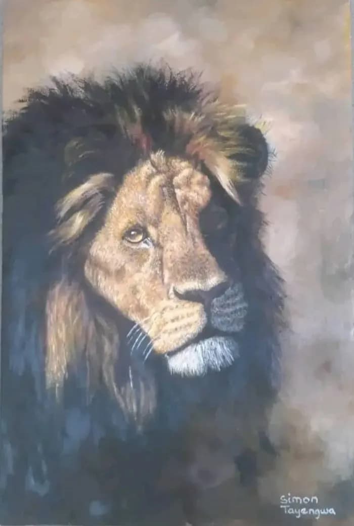 Majestic Gaze: A Portrait of the King of the Jungle