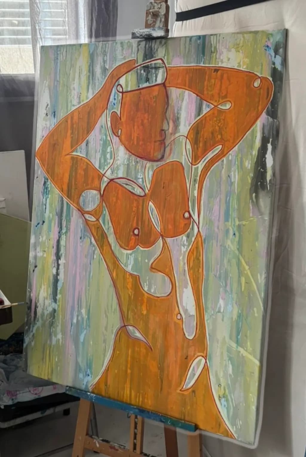Embodying Serenity: A Vibrant Exploration of the Human Form in Abstract Art
