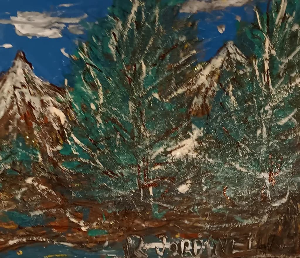 Whispers of Nature: Majestic Mountains and Lush Pines Under a Vibrant Sky
