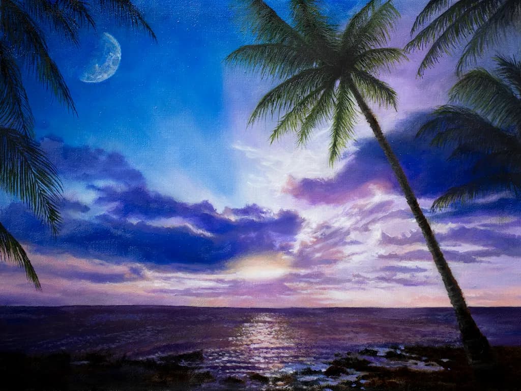 Whispers of the Ocean: A Serene Sunset Over Tropical Shores