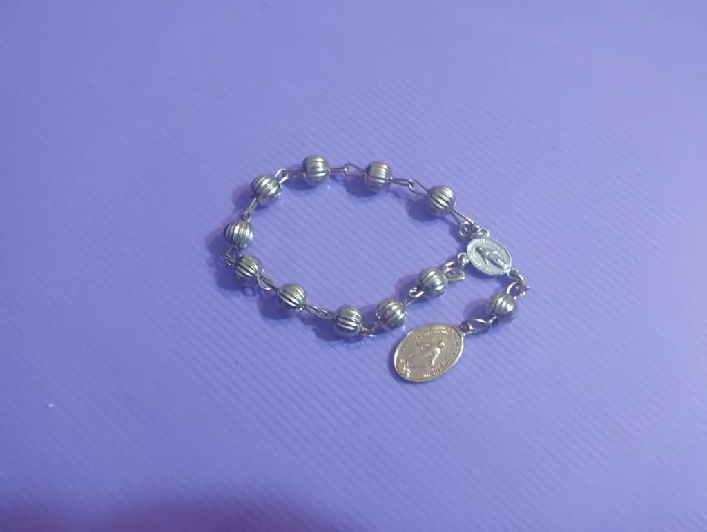 Silver Rosary Bracelet