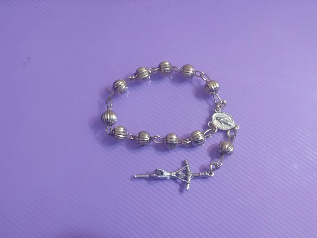 Silver Rosary Bracelet