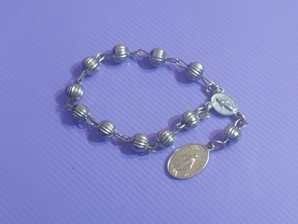Silver Rosary Bracelet