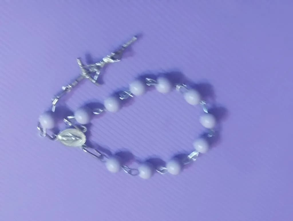 Silver Rosary Bracelet