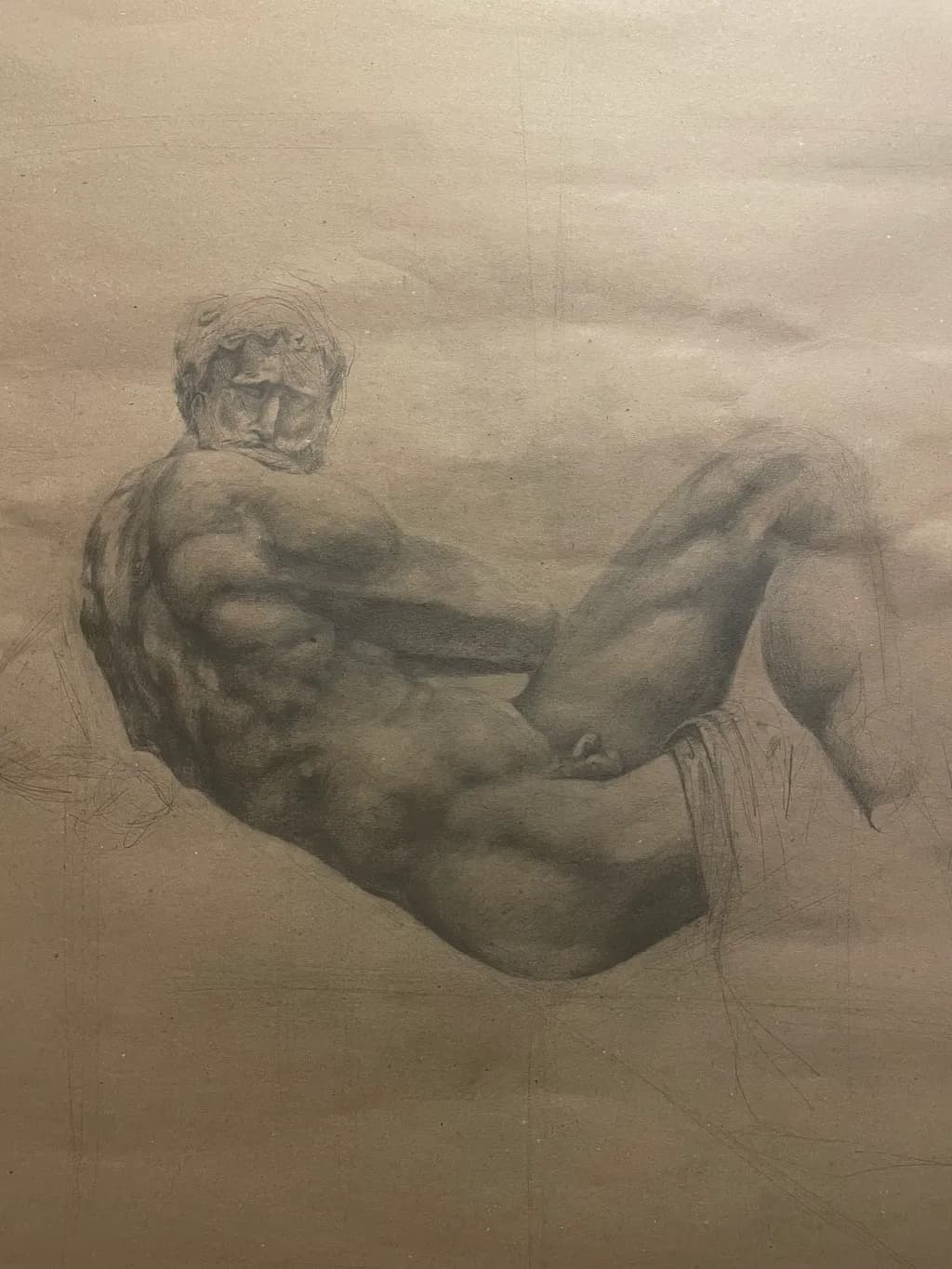 Ethereal Masculinity: A Dynamic Study of Form and Expression in Sketch Art