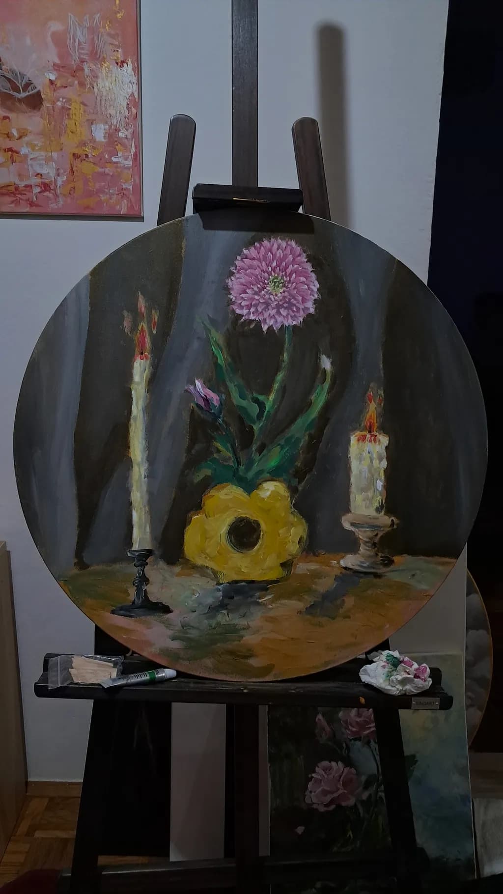 Whispers of Light: A Still-Life Symphony of Flowers and Candles