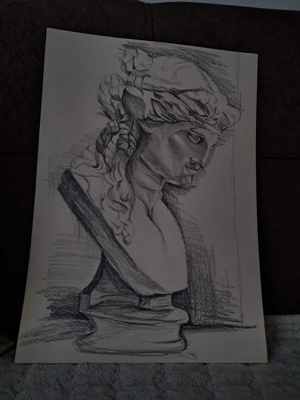 Ethereal Monochrome: A Portrait of Timeless Beauty in Sculpture Sketch Form