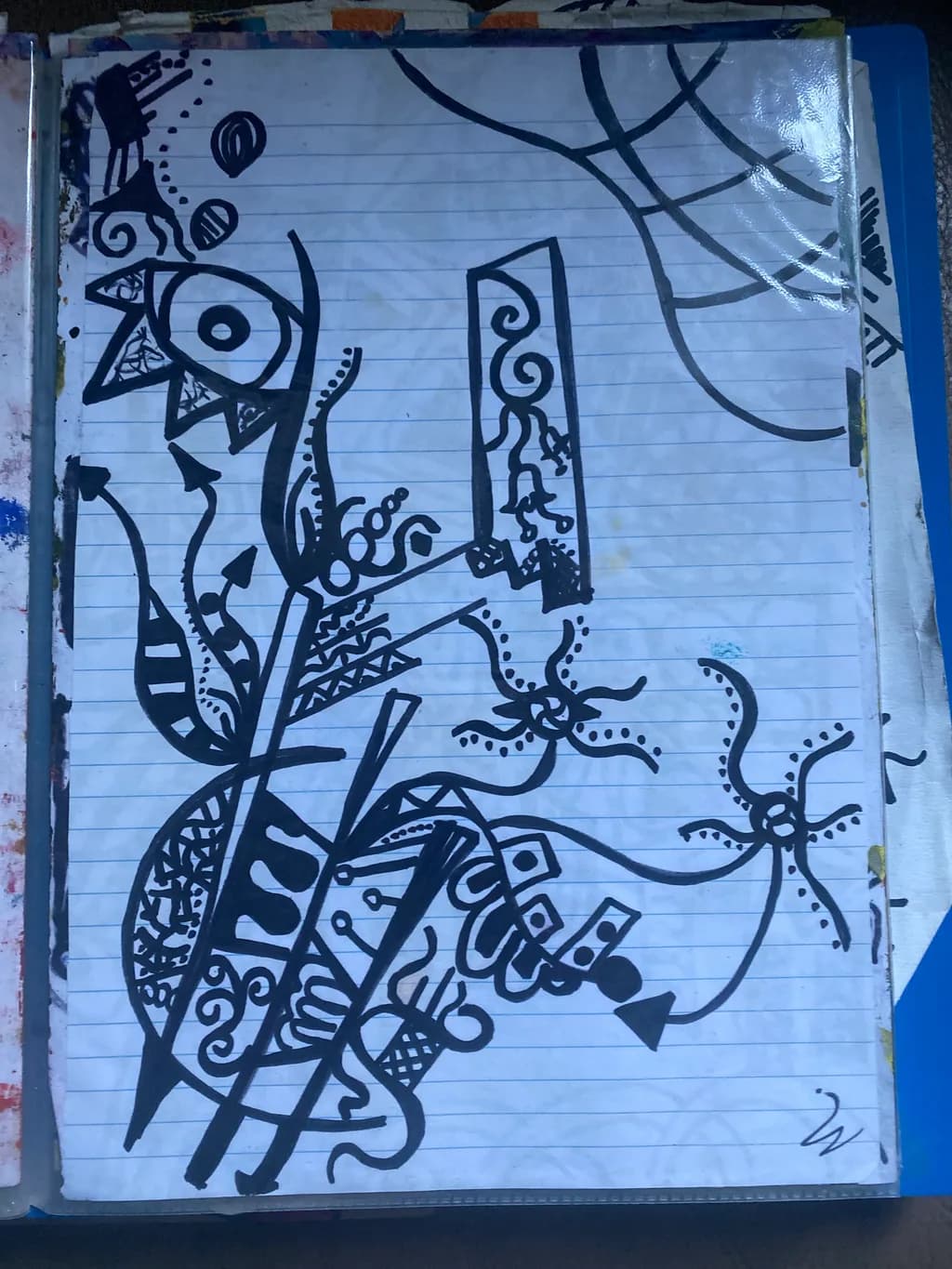 Whimsical Whirls: A Dance of Abstract Forms and Lines