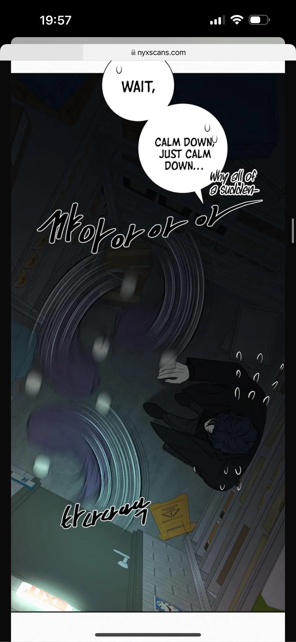 Whirlwind of Emotions: A Comic Exploration of Panic and Dialogue