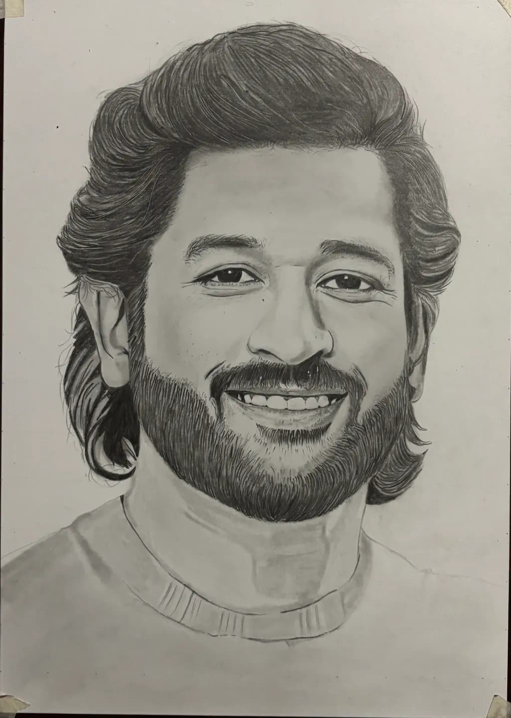 Radiant Smile: A Charcoal Portrait of Joy and Charisma