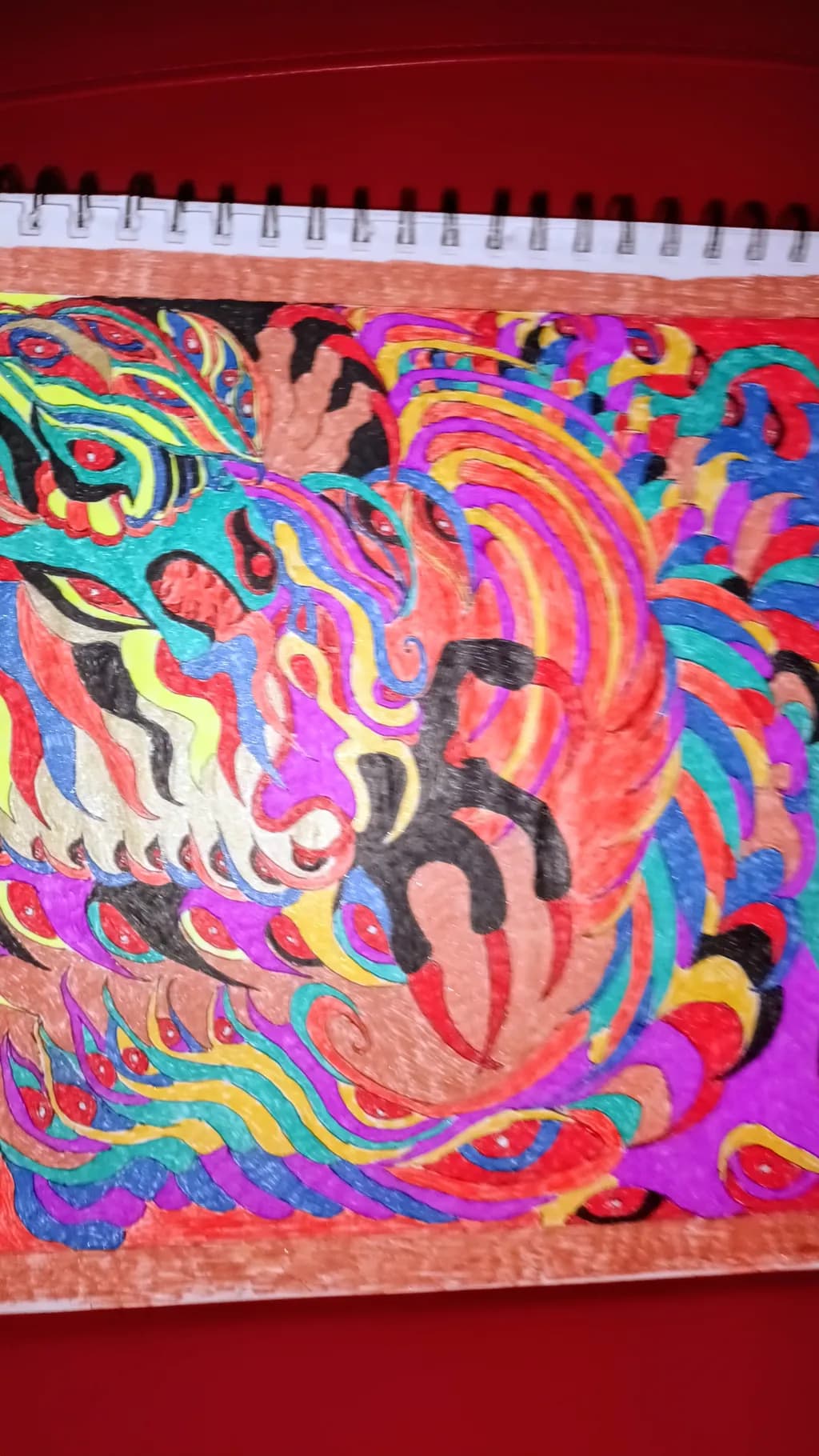 Vibrant Whirlwind: A Colorful Dance of Abstract Swirls and Designs