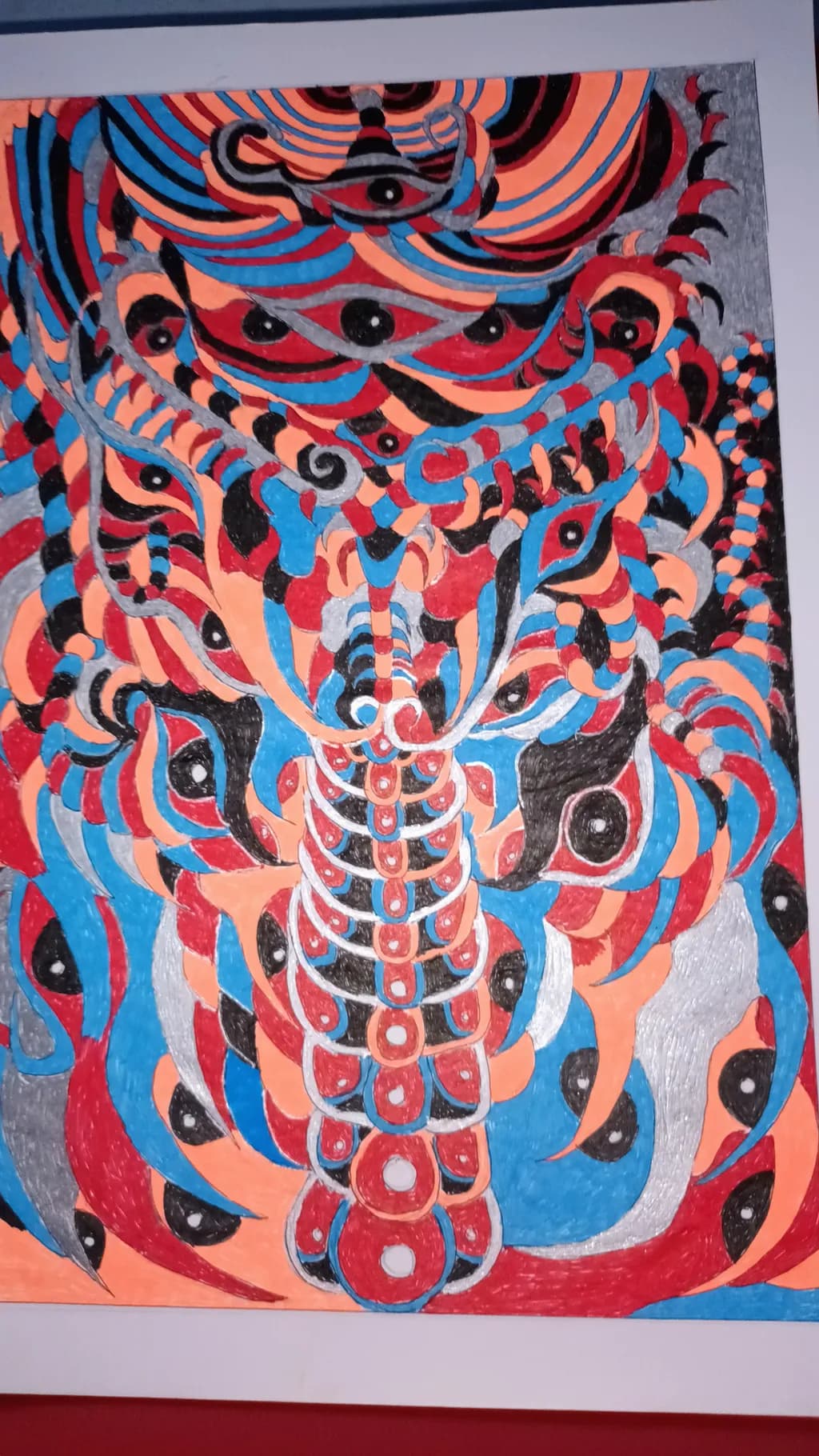 Vibrant Whimsy: An Abstract Dance of Color and Pattern