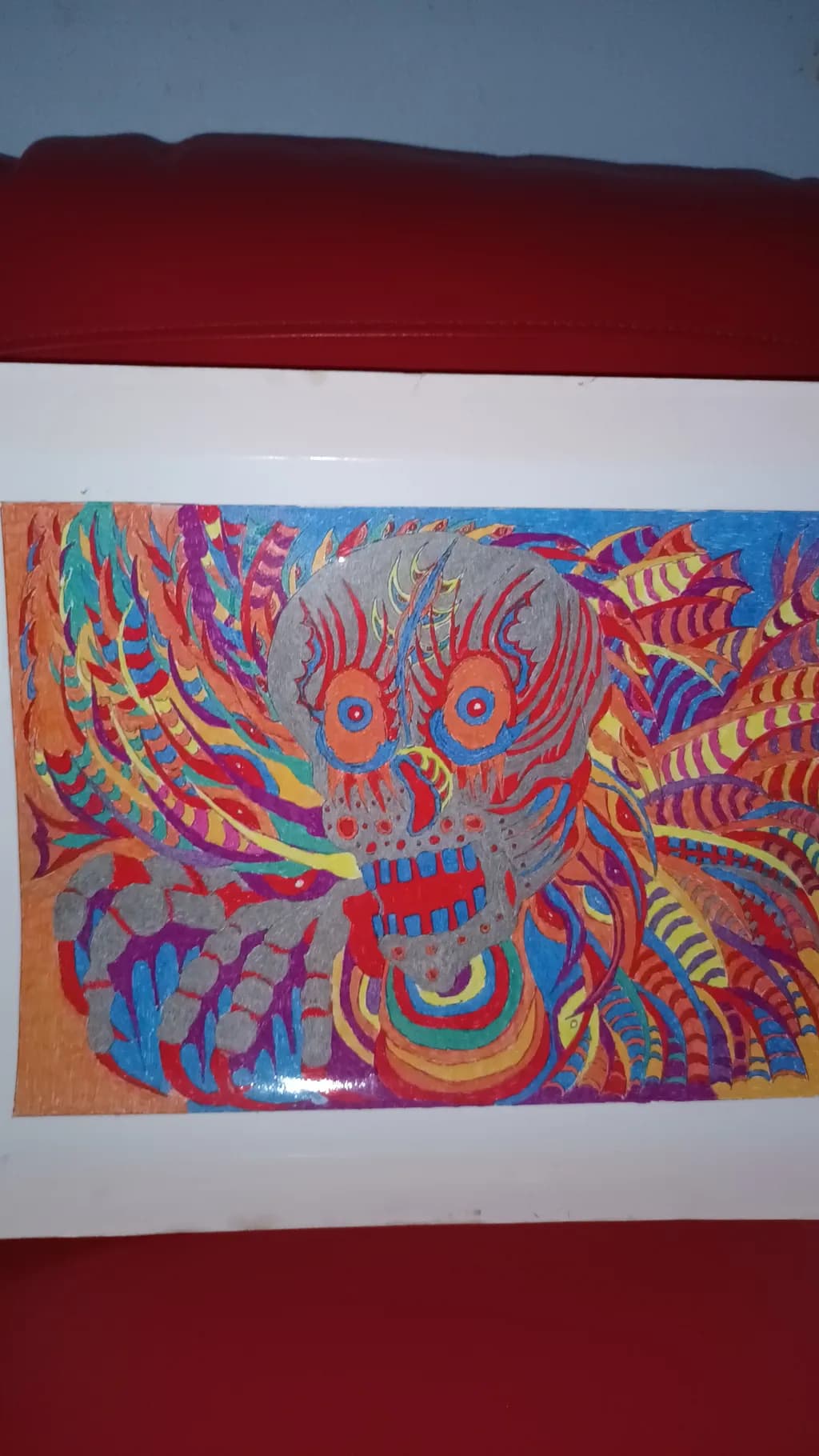 Vibrant Echoes of the Afterlife: A Colorful Skull Journey
