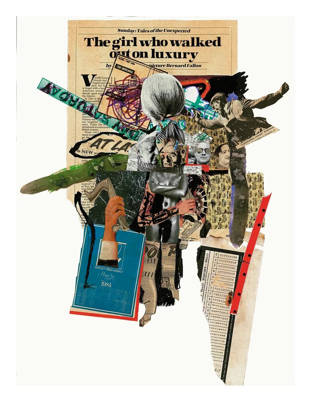The Girl Who Walked Out on Luxury: A Collage of Rebellion and Identity