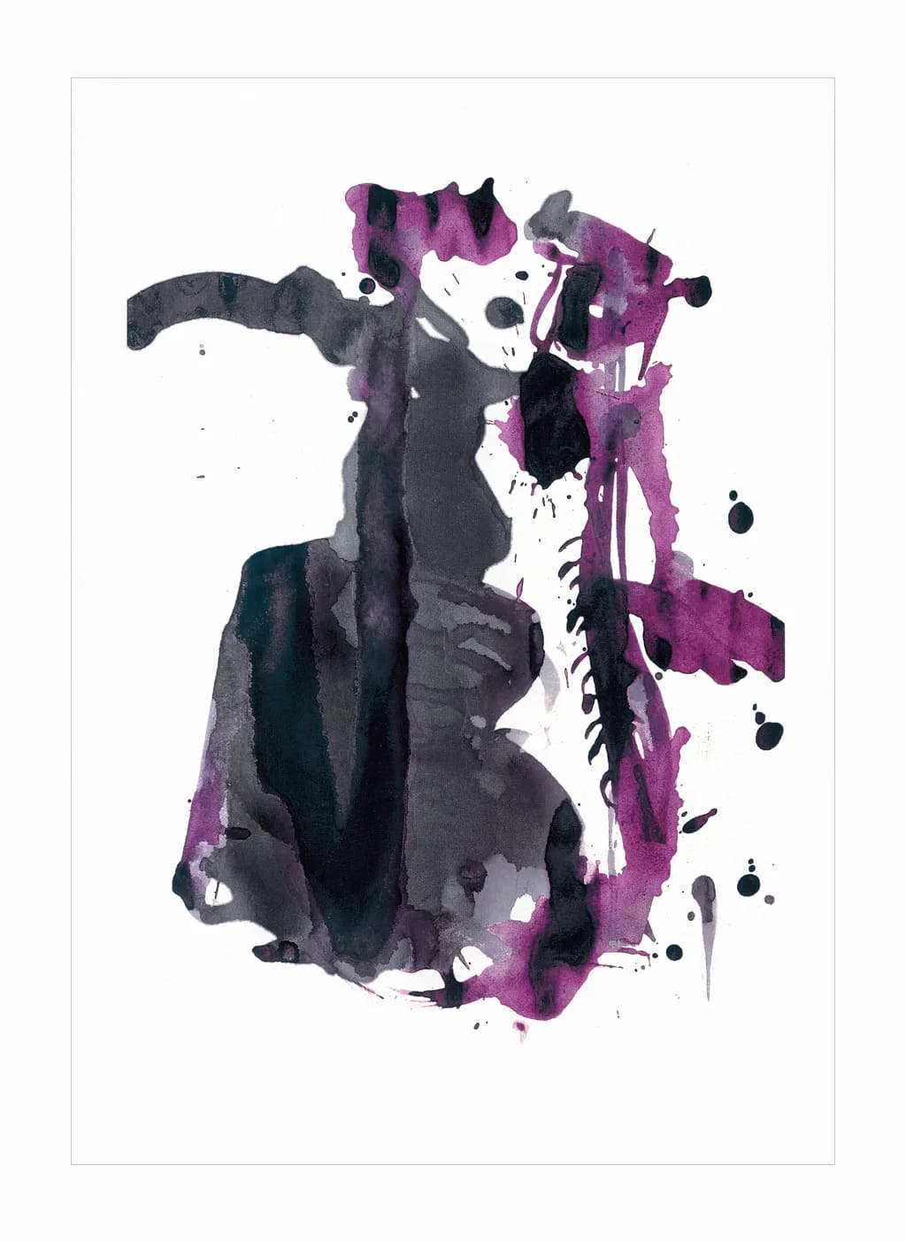 Whispers of Color: An Abstract Watercolor Journey Through Shadows and Expression