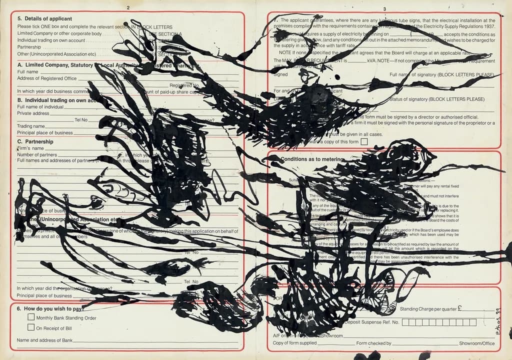 Inked Chaos: A Dance of Forms and Shadows on Paper