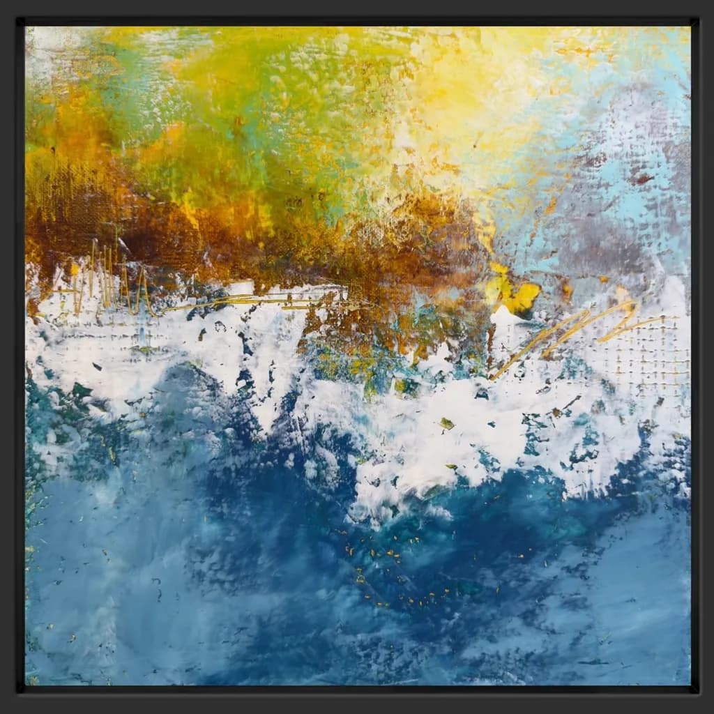Oceanic Symphony: A Vibrant Dance of Color and Texture