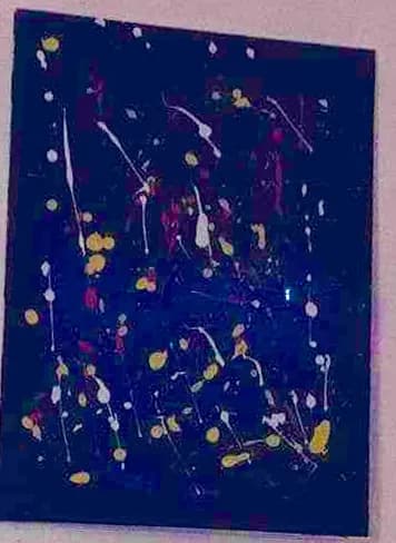 Vibrant Splatter Symphony: An Abstract Canvas Journey Through Color and Emotion