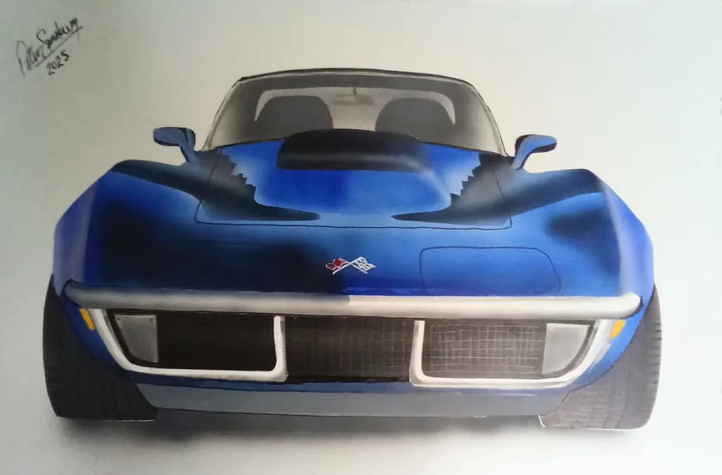 Classic Blue Corvette: A Bold Tribute to Automotive Elegance and Power
