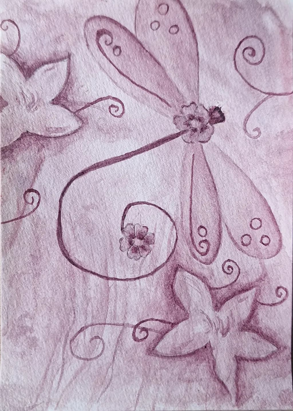 Whispers of Nature: A Delicate Dance of Flowers and Butterflies in Soft Hues