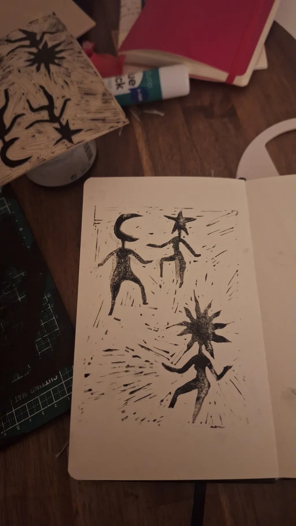 Dancing Shadows: An Abstract Exploration of Cosmic Figures