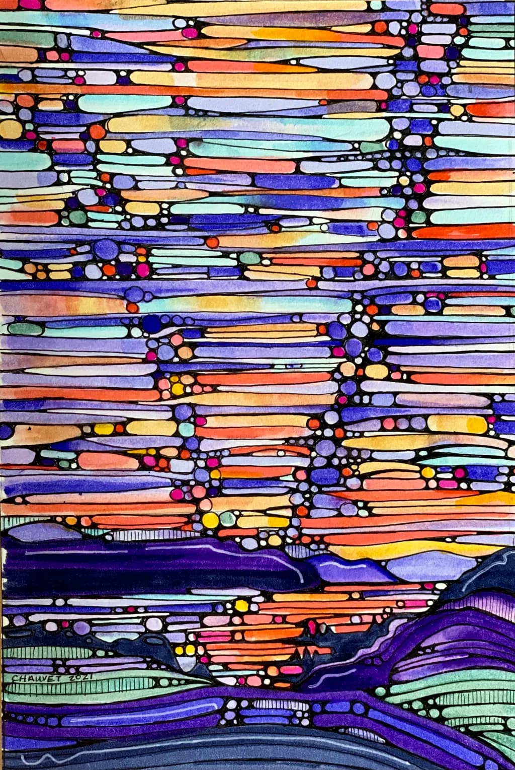 Vibrant Horizons: A Colorful Journey Through Abstract Landscapes