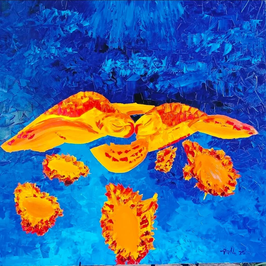 Vibrant Dance of the Ocean: A Celebration of Color and Movement
