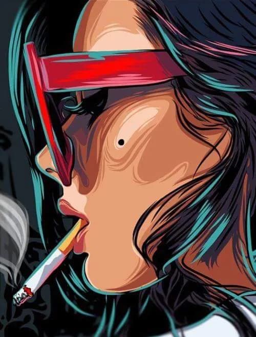Stylish Smoke: A Bold Portrait of Attitude and Elegance