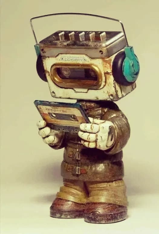 Retro Robot Nostalgia: A Playful Tribute to Vintage Toys and Memories