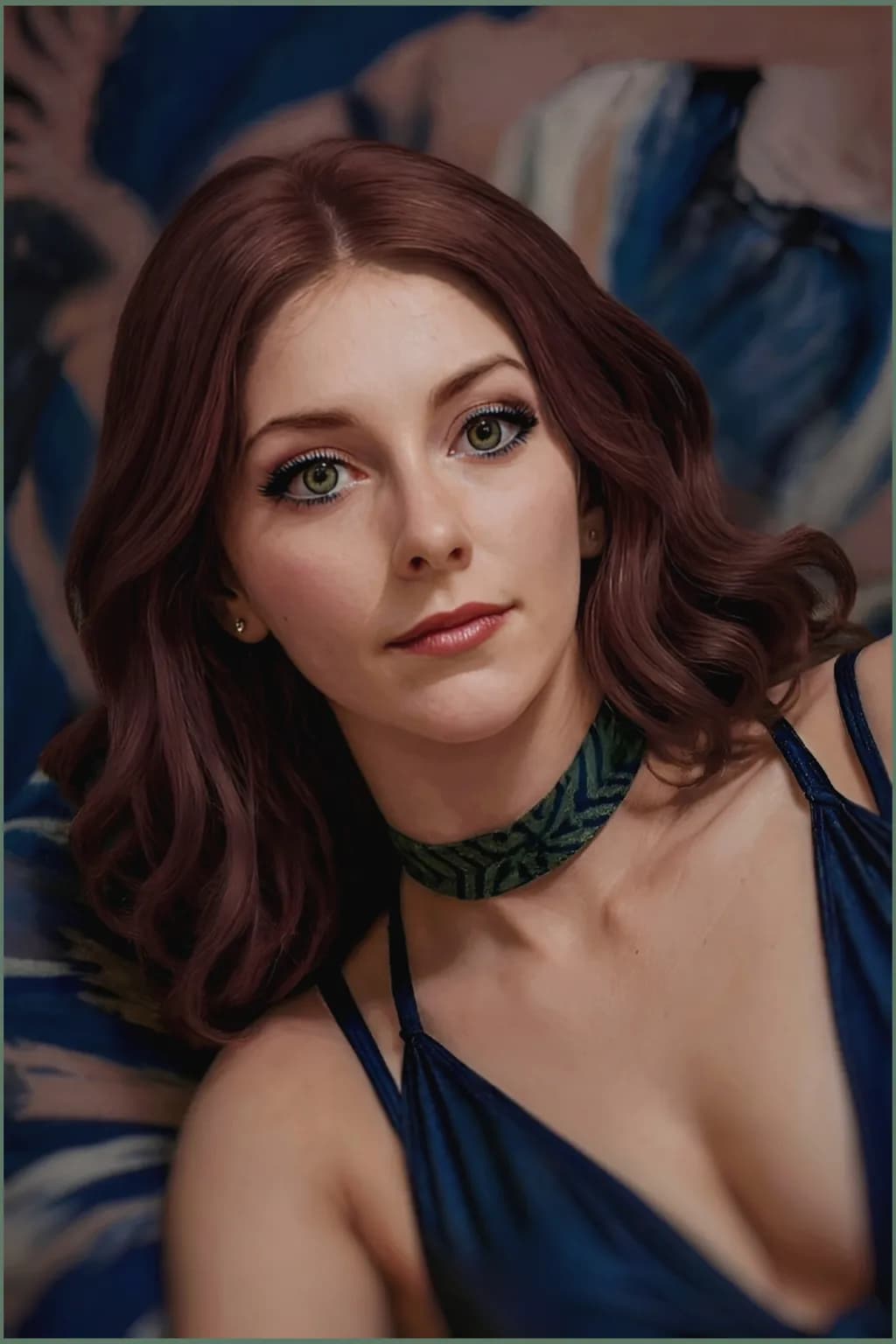 Whispers of Elegance: A Portrait of Beauty and Expression in Colorful Artistry