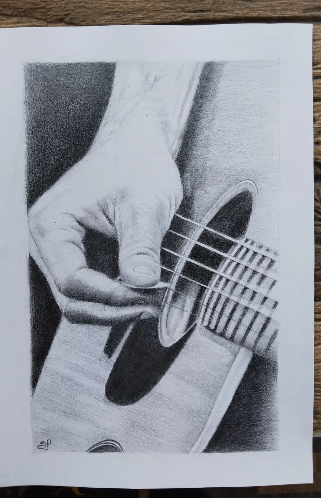 Strumming Shadows: A Detailed Sketch of Musical Passion