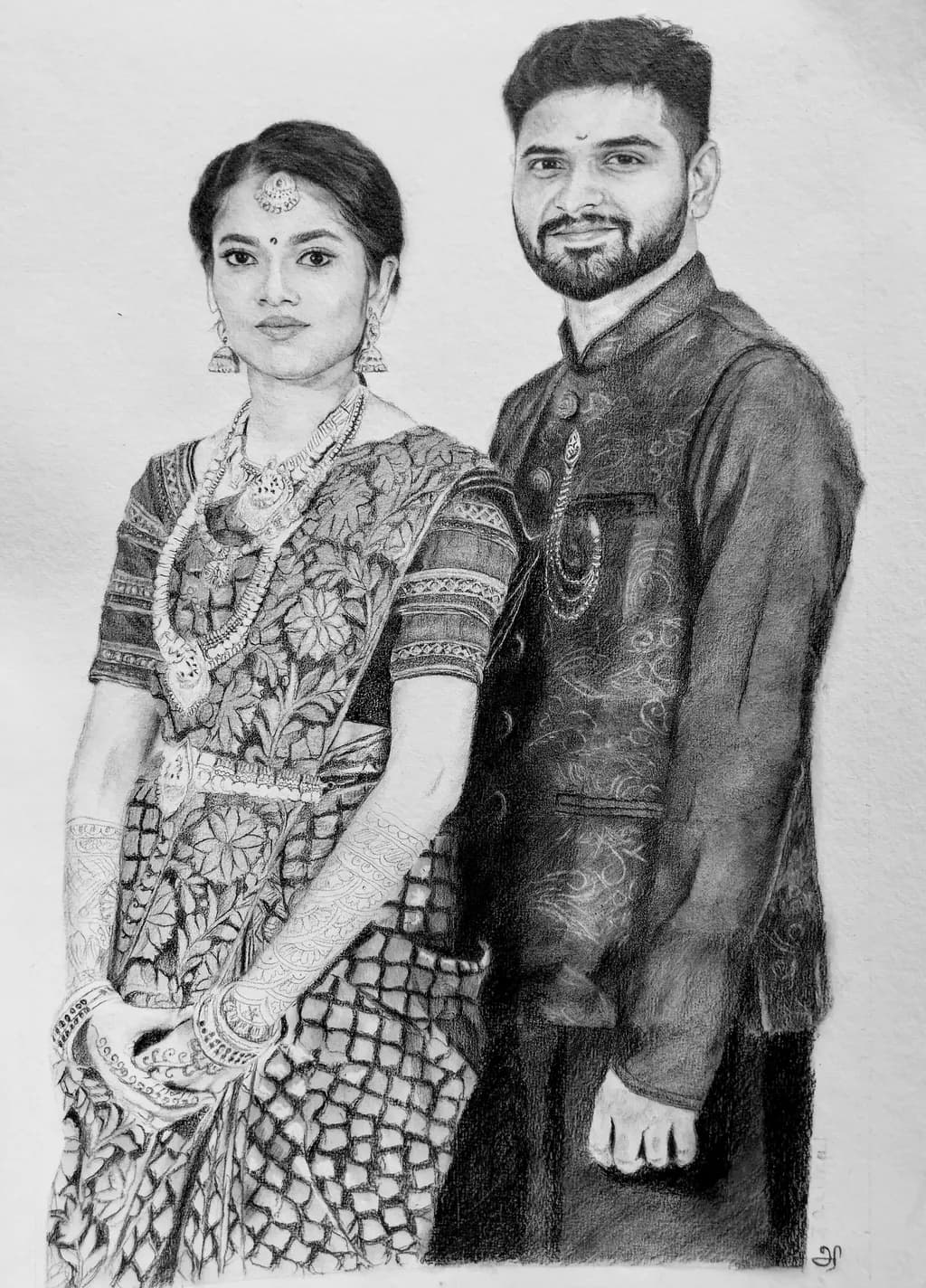 Eternal Elegance: A Portrait of Love and Tradition in Monochrome