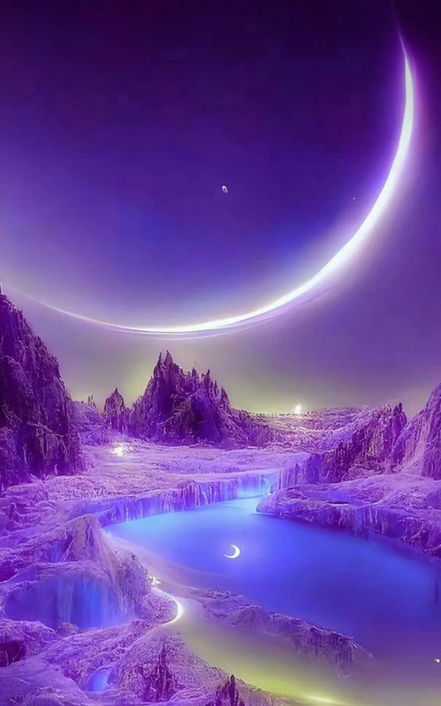 Celestial Serenity: An Ethereal Journey Through Cosmic Landscapes